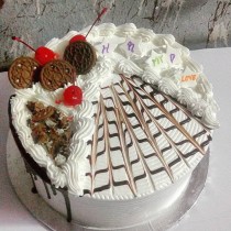 Layers of Red velvet and Chocolate Cake