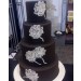 Black and white wedding cake 